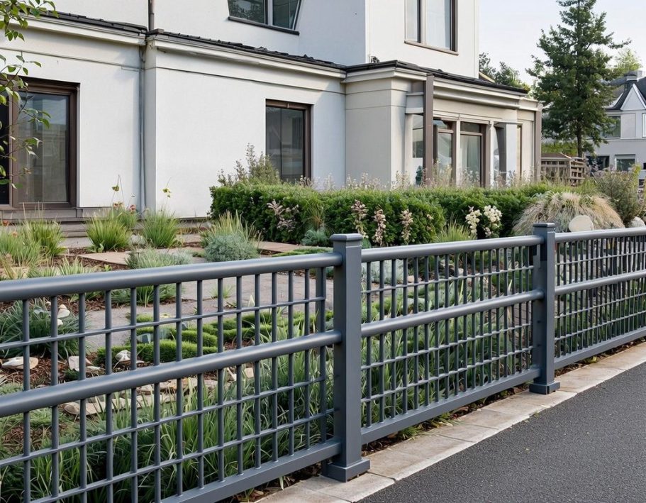 Zaunbau Berlin Brandenburg Doppelstabmattenzaun an Wohnanlage in Berlin und Brandenburg