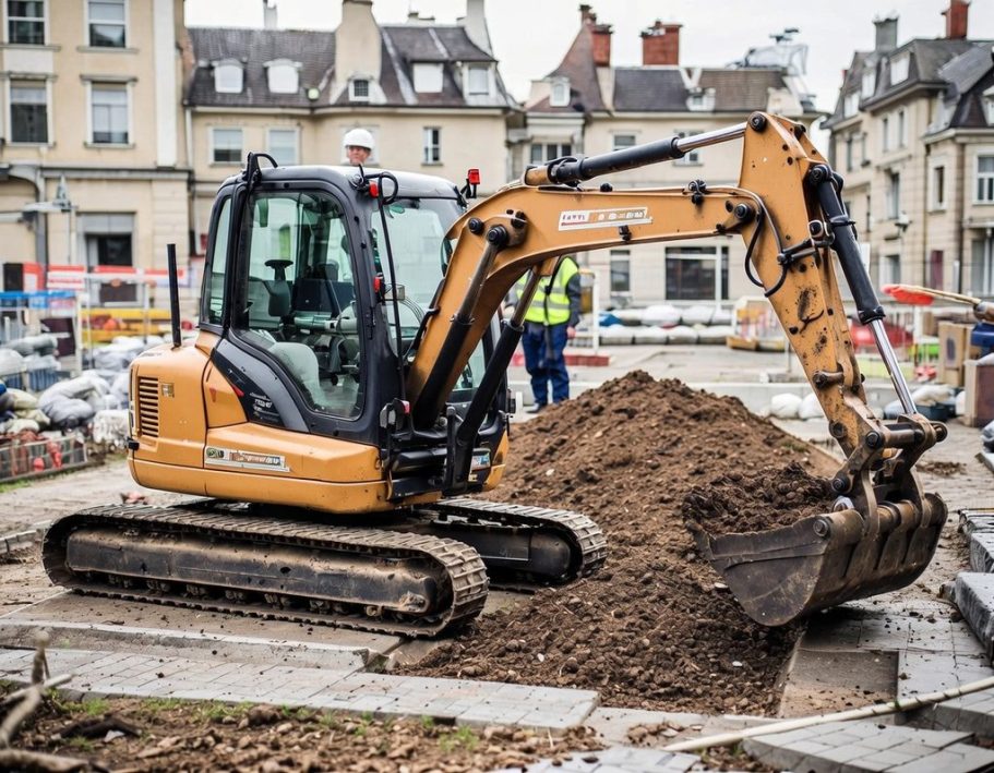 Erdarbeiten Berlin Brandenburg Erdarbeiten mit Minibagger für Garten- und Landschaftsbauprojekt in Berlin